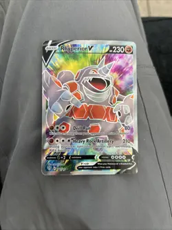 Pokemon TCG Rhyperior v Darkness Ablaze Holo Card 181/189 Full Art Ultra Rare - Image 1