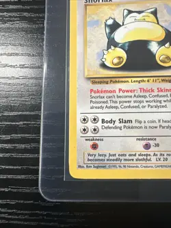 Snorlax 30/130 Base Set 2 Rare WOTC Vintage Pokemon - Image 2