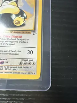 Snorlax 30/130 Base Set 2 Rare WOTC Vintage Pokemon - Image 5
