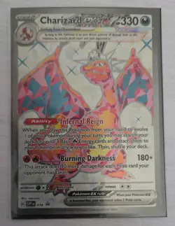 Pokemon Charizard ex Full Art Holo Promo SVP 056 Scarlet & Violet 330 HP - Image 1
