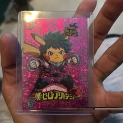 My Hero Academia (Pikachu) #E38 - Pink Holo Box Hit - Pikachu Cosplay Pokemon - Image 3