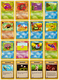Pokemon 1st EDITION 1999 Fossil Set ALL Common Cards - 16 Card Lot - NM to Mint! - Image 1
