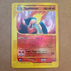 Pokemon 2002 Expedition Reverse Holo Typhlosion, Card #28/165 - Image 1