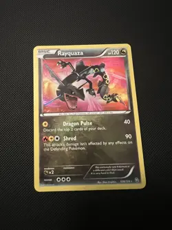 2012 Pokemon Black & White Rayquaza 128/124 Dragons Exalted Secret Rare - Image 1