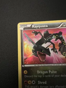 2012 Pokemon Black & White Rayquaza 128/124 Dragons Exalted Secret Rare - Image 2