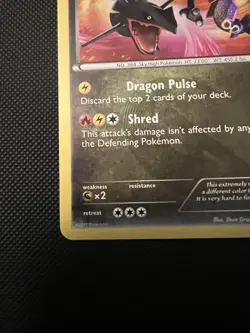2012 Pokemon Black & White Rayquaza 128/124 Dragons Exalted Secret Rare - Image 5