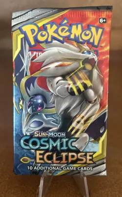 Pokemon Sun & Moon Cosmic Eclipse Booster Pack Tag Team New Sealed TCG - Image 1