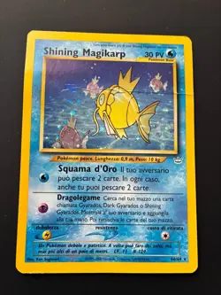 Pokemon Shining Magikarp Holo Neo Revelation ITA 66/64, Excellent With Crease - Image 1