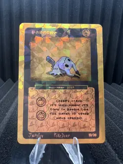 Fakachu (Mimikyu) 13/36 - Cracked Ice Holo - Haloween Pokederp Fan Art Pokemon - Image 1