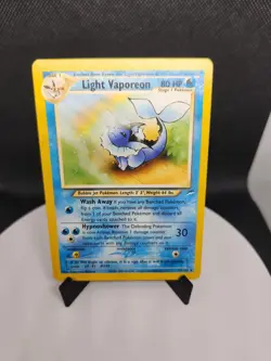 Pokemon TCG Light Vaporeon 52/105 Neo Destiny Uncommon LP+ - Image 1
