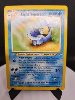 Pokemon TCG Light Vaporeon 52/105 Neo Destiny Uncommon LP+ - Image 3