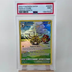 2023 POKEMON SWORD & SHIELD CROWN ZENITH #GG08 FULL ART/ELECTIVIRE PSA 9 - Image 1