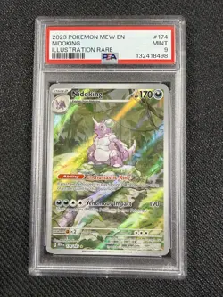 2023 Pokemon Mew En-151 #174 Nidoking Illustration Rare PSA 9 - Image 1