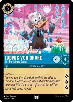 Disney Lorcana Ludwig Von Drake 151/204 Shimmering Skies Non Foil - Image 1
