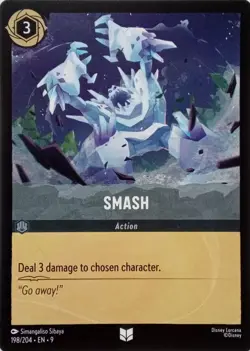 198/204 SMASH EN9 UNCOMMON DISNEY LORCANA CARD - Image 1
