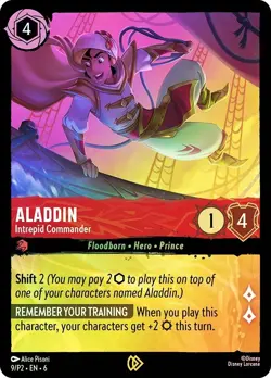 Aladdin - Intrepid Commander (Event Promo) Foil Azurite Sea Disney Lorcana 9/P2 - Image 1