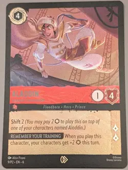 Aladdin - Intrepid Commander (Event Promo) Foil Azurite Sea Disney Lorcana 9/P2 - Image 3