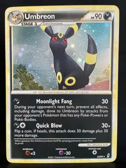 Pokemon TCG Umbreon Holo Rare Card 22/95 Call of Legends 2011 - Image 1