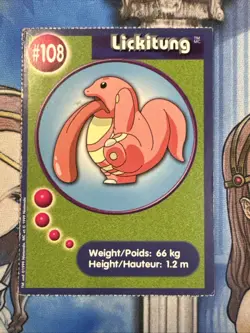 Lickitung #108 1999 Burger King Pokemon Card Promo Perforated Vintage Rare - Hp - Image 1