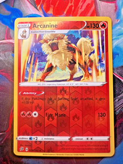 Arcanine 028/192 Swsh02: Rebel Clash Reverse Holo - Near Mint - Pokemon - Image 1