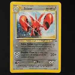 Scizor 10/75 Neo Discovery Rare Holo Vintage WOTC Pokemon Card MP - Image 1