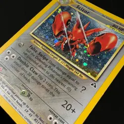Scizor 10/75 Neo Discovery Rare Holo Vintage WOTC Pokemon Card MP - Image 3