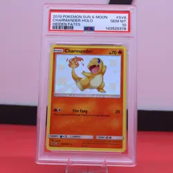2019 Pokemon TCG Hidden Fates Shiny Vault SV6 Charmander PSA 10 - Image 1