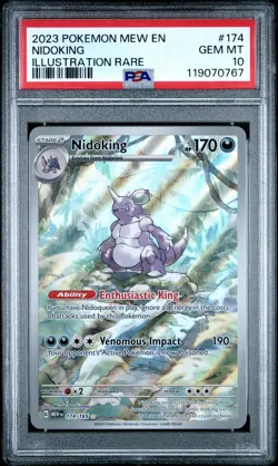 2023 POKEMON MEW EN-151 ILLUSTRATION RARE #174 NIDOKING PSA 10 - Image 1