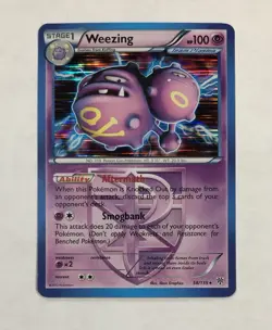 Pokemon WEEZING Card 58/135 Holo Rare LP Plasma Storm Light Play TCG Team Plasma - Image 1