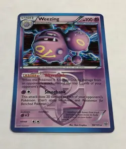 Pokemon WEEZING Card 58/135 Holo Rare LP Plasma Storm Light Play TCG Team Plasma - Image 2