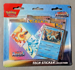 Pokemon TCG, Prismatic Evolutions Tech Sticker Collection, 3 Booster Packs, NEW - Image 2
