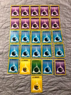 Vintage Neo Genesis & Gym Heroes Pokemon Energy Cards Lot of 26 - Image 1