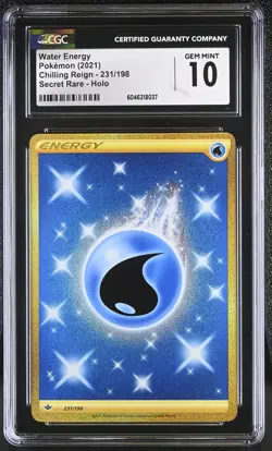 WATER ENERGY Chilling Reign Secret Rare #231 CGC 10 Gem Mint Pokemon - Image 1