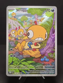 Pokemon Scraggy 138/086 Illustration Rare Full Art Holo Sv: White Flare TCG Card - Image 1
