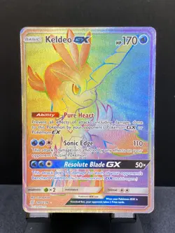 Keldeo GX Holo Secret Rare Card Unified Minds 240/236 Pokemon TCG - Image 1