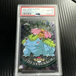2000 Topps Chome VENUSAUR # 3 PSA - 10 POKEMON TV - Image 1
