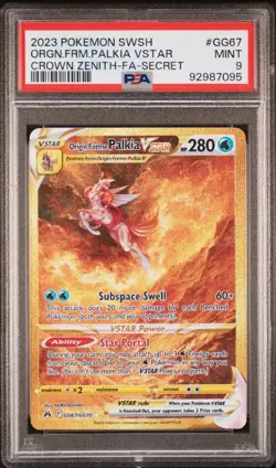2023 Pokemon SWSH Origin Forme Palkia V Star #GG67 Crown Zenith FA PSA 9 - Image 1