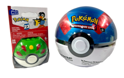 Pokemon TCG Pokeball Tin Inc 3 Mixed Packs + Mattel Mega Set New Factory Sealed - Image 1