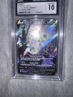 Pokemon Celebi V 245/264 Fusion Strike Alt Art CGC 10 - Image 1