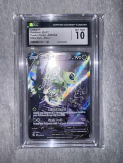 Pokemon Celebi V 245/264 Fusion Strike Alt Art CGC 10 - Image 3