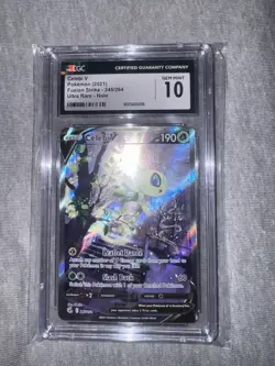 Pokemon Celebi V 245/264 Fusion Strike Alt Art CGC 10 - Image 4