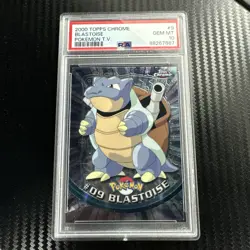 2000 TOPPS CHROME POKEMON T.V. #9 BLASTOISE PSA 10 - Image 1