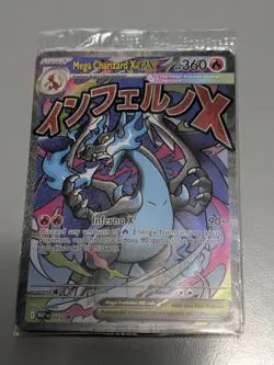 Pokemon Mega Charizard X ex 023 Me: Mega Evolution Promo Holo Sealed w/Oricorio - Image 1