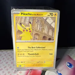 Pokemon TCG Promo Oversized Card - Pikachu at the Museum - UK EXCLUSIVE - Image 1