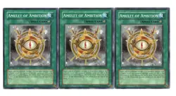 Yugioh- 3X Amulet of Ambition - Common - 1st Edition - TAEV-EN061 - Light Play - Image 1