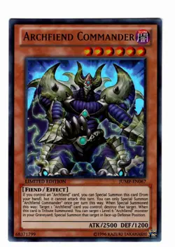 Yugioh- 1X Archfiend Commander - Ultra Rare - Limited - JUMP-EN067 - Near Mint - Image 1