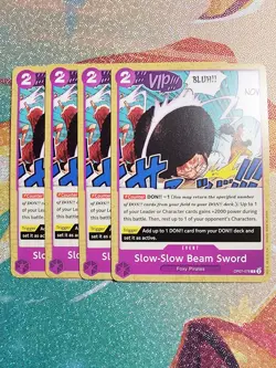 Slow-Slow Beam Sword Playset - OP07-076 x4 - 500 Years in the Future - One Piece - Image 1
