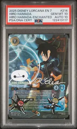 Lorcana Disney - Hiro Hamada - Enchanted - Artist Signed Sketch - PSA - Image 1