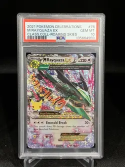 Pokemon TCG M Rayquaza EX Celebrations Card 76/108 PSA 10 - Image 1