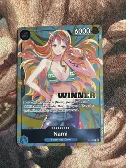 One Piece Card Game Nami Winner P-112 Heroines Battle Promo ENGLISH - Image 1